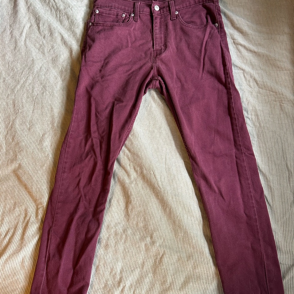 Levi's 512 Maroon Jeans 31x30